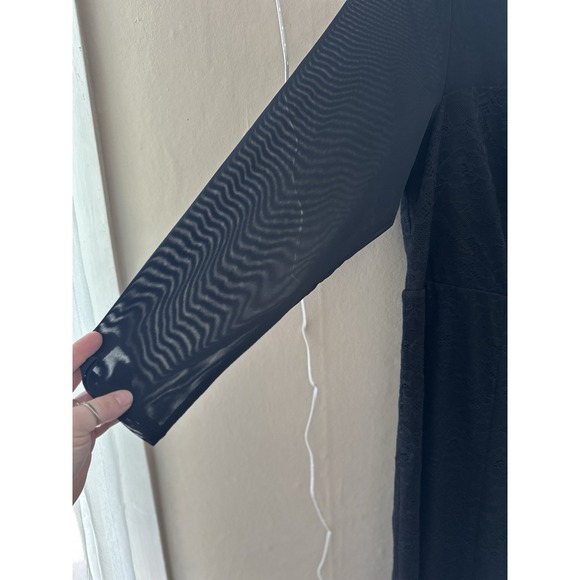 Torrid Womens Black Mesh Lace Gown Size 14 NWT Whimsigoth Prom Formal Grunge - Picture 4 of 11